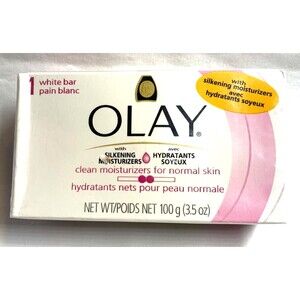 Vintage Olay White Bar Soap with Slickening Moisturizers Sealed for Normal Skin